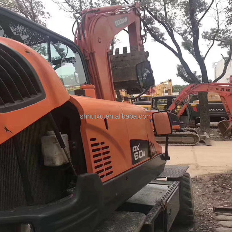 Εξαιρετική απόδοση για το Doosan 60w μεταχειρισμένο τροχοφόρο εκσκαφέα μεταχειρισμένο τροχοφόρο εκσκαφέα doosan DX60W