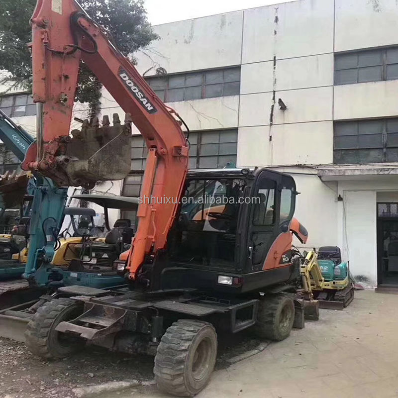 Εξαιρετική απόδοση για το Doosan 60w μεταχειρισμένο τροχοφόρο εκσκαφέα μεταχειρισμένο τροχοφόρο εκσκαφέα doosan DX60W