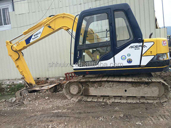 Χρησιμοποιούμενη υδραυλική ανασκαφή Kobelco60-3, μίνι μεταχειρισμένη υψηλής ποιότητας ανασκαφή KOBELCO60-3 φθηνή τιμή
