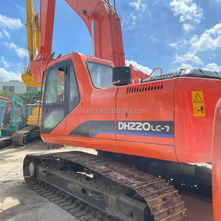 Doosan ζεστή πώληση doosan dh220lc χρησιμοποιημένος εξορυκτής/χρησιμοποιημένη μηχανή σκάψης Doosan DH220-7 Κορέας προέλευση προς πώληση