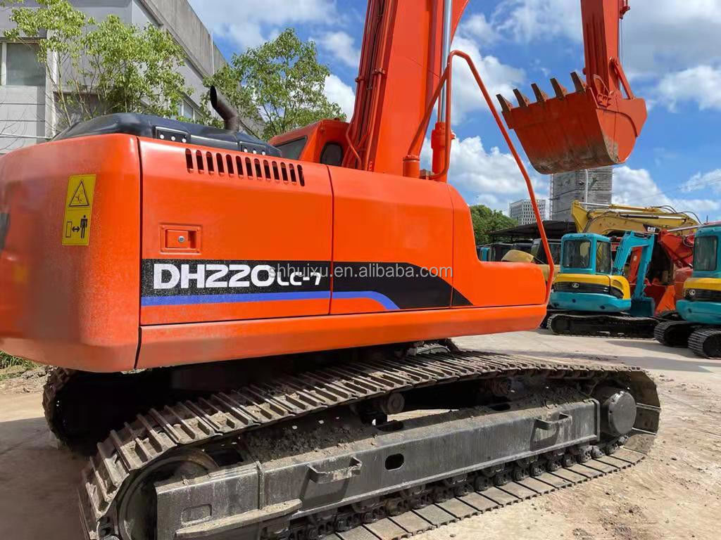 Doosan ζεστή πώληση doosan dh220lc χρησιμοποιημένος εξορυκτής/χρησιμοποιημένη μηχανή σκάψης Doosan DH220-7 Κορέας προέλευση προς πώληση