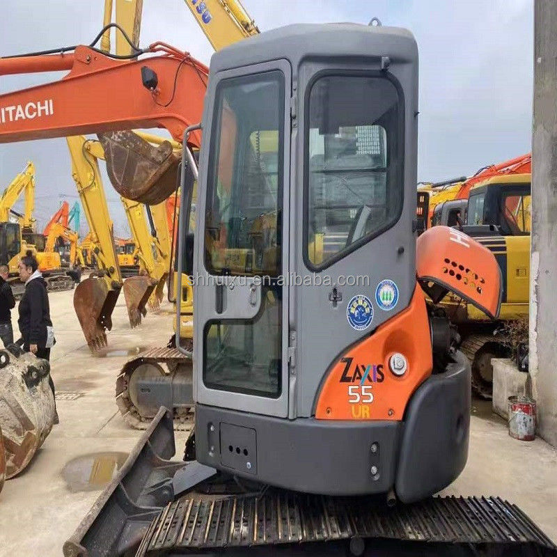 Η Hitachi σε απόθεμα φθηνή τιμή μεταχειρισμένη μίνι σκάφτρα Ιαπωνική HITACHI 55/Δεύτερο χέρι υδραυλική Crawler Excavator καλή κατάσταση HITACHI 55