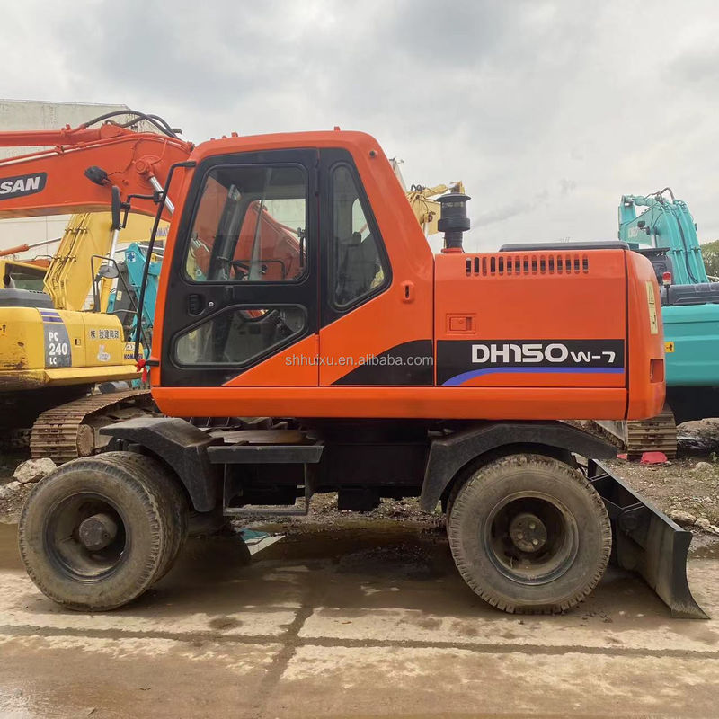 Καυτή πώληση Καυτή πώληση μεταχειρισμένο Doosan DH150 W-7 Χρησιμοποιούμενο εξορυκτήρα σε καλή κατάσταση εξορυκτήρα τροχών.