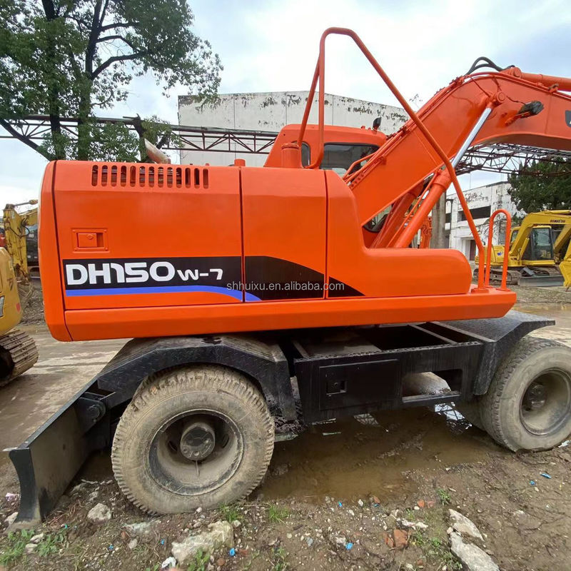 Καυτή πώληση Καυτή πώληση μεταχειρισμένο Doosan DH150 W-7 Χρησιμοποιούμενο εξορυκτήρα σε καλή κατάσταση εξορυκτήρα τροχών.