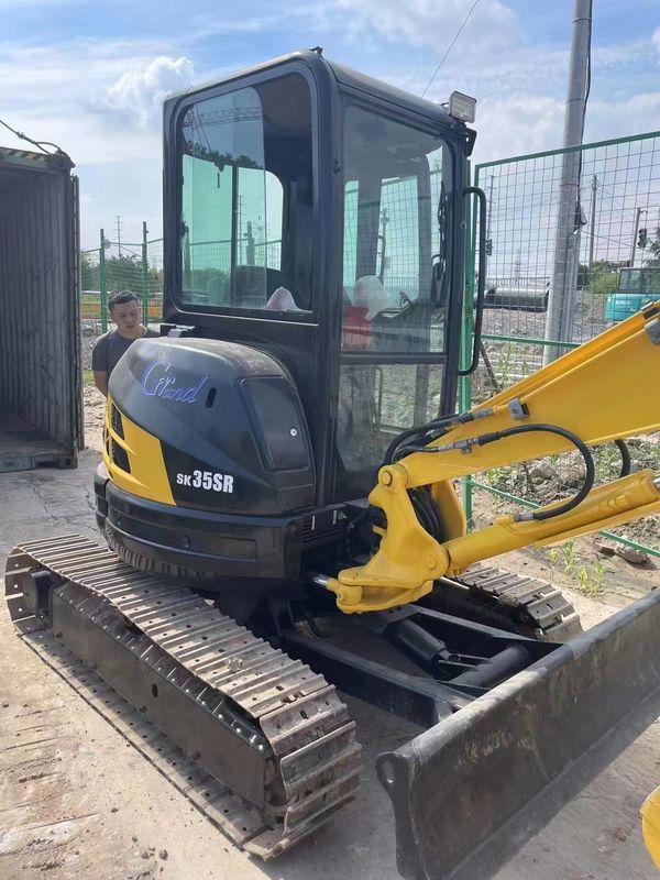 Χρησιμοποιημένη μίνι σκάφτρα τιμή Kobelco 35SR μεταχειρισμένη μίνι σκάφτρα χρησιμοποιημένα μηχανήματα 3,5 τόνων υδραυλική σάπια σκάφτρα