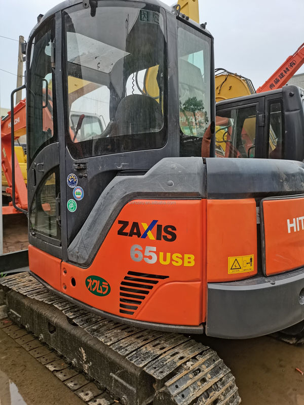Η Hitachi σε απόθεμα Καλή ποιότητα Η Hitachi ZX65 Χρησιμοποιούμενος υδραυλικός εξορυκτής/Χρησιμοποιούμενος μίνι εξορυκτής Η Hitachi ZX65 Φθηνή τιμή