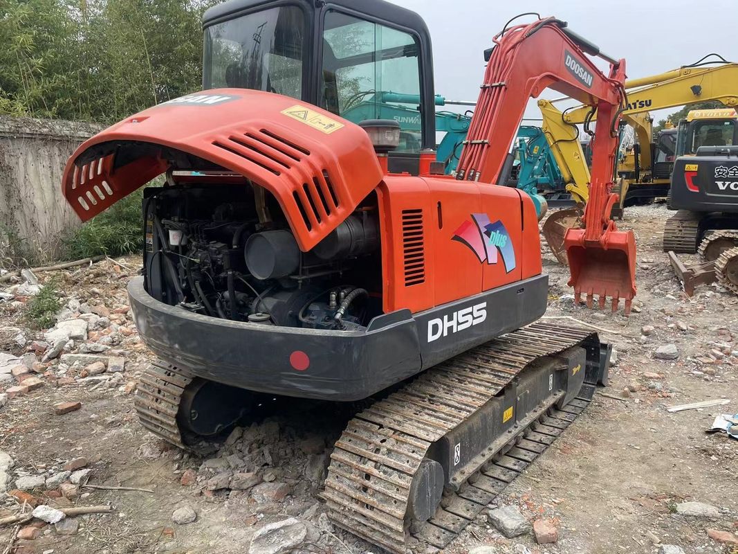 Μίνι μεταχειρισμένη μηχανή ανασκαφής doosan dx55 / δευτερόλεπτο χειροκίνητη εκσκαφέας υψηλής ποιότητας doosan dx55