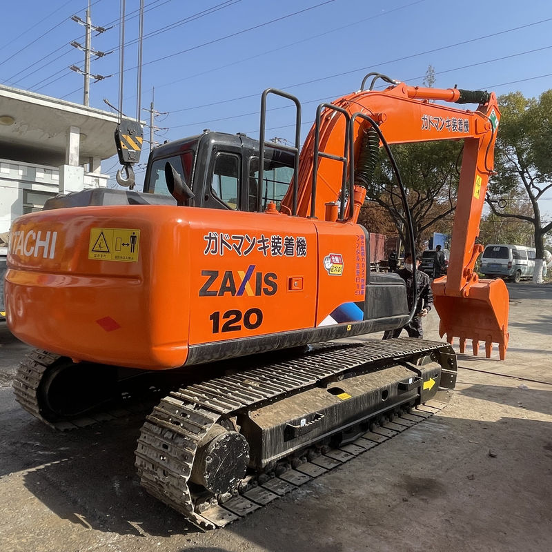 Χρησιμοποιηθέν εξορυκτής Hitachi ZX120 εξορυκτικός μηχανισμός 12 τόνων μεταχειρισμένοι εξορυκτές κατασκευής Hitachi ZX120 κατασκευαστικοί μηχανισμοί