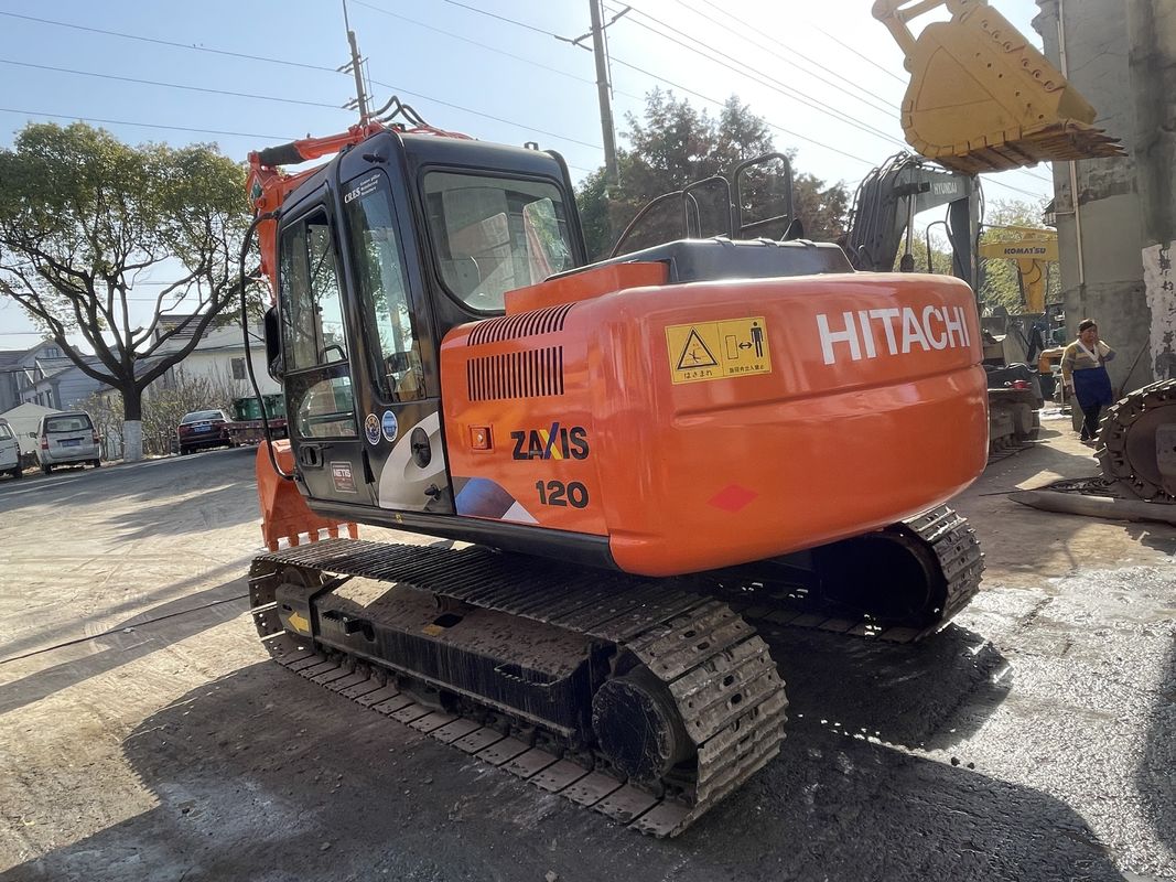 Χρησιμοποιηθέν εξορυκτής Hitachi ZX120 εξορυκτικός μηχανισμός 12 τόνων μεταχειρισμένοι εξορυκτές κατασκευής Hitachi ZX120 κατασκευαστικοί μηχανισμοί