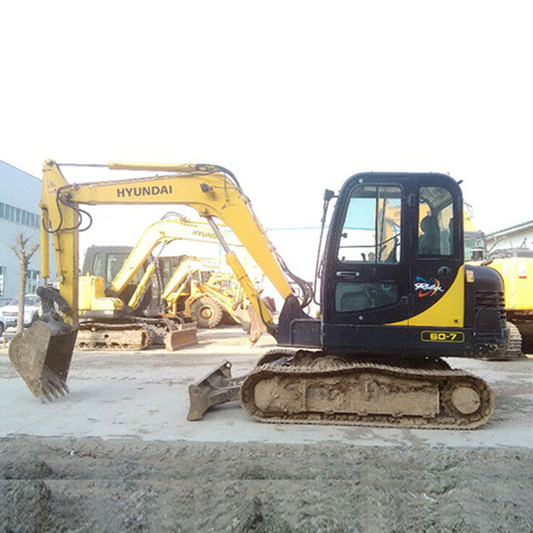 6 τόνων Χυουντάι Χρησιμοποιούμενα Excavators R60-7 Χρησιμοποιούμενα Excavator Crawler 60