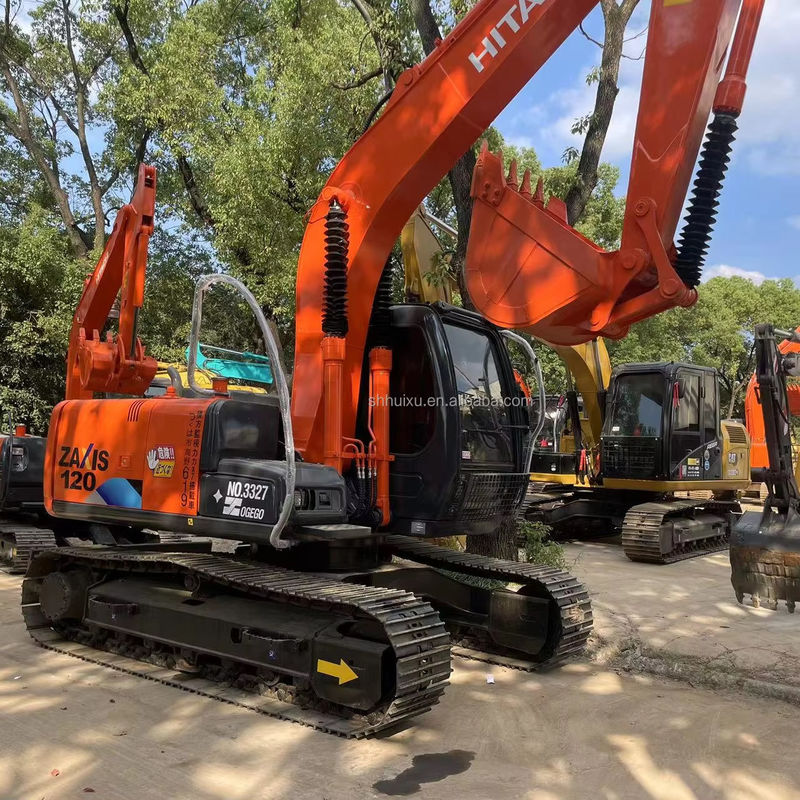 12000kg Zx120 Χρησιμοποιούμενος εξορυκτής Hitachi δεύτερο χέρι με πρωτότυπη μπογιά 0,51m3