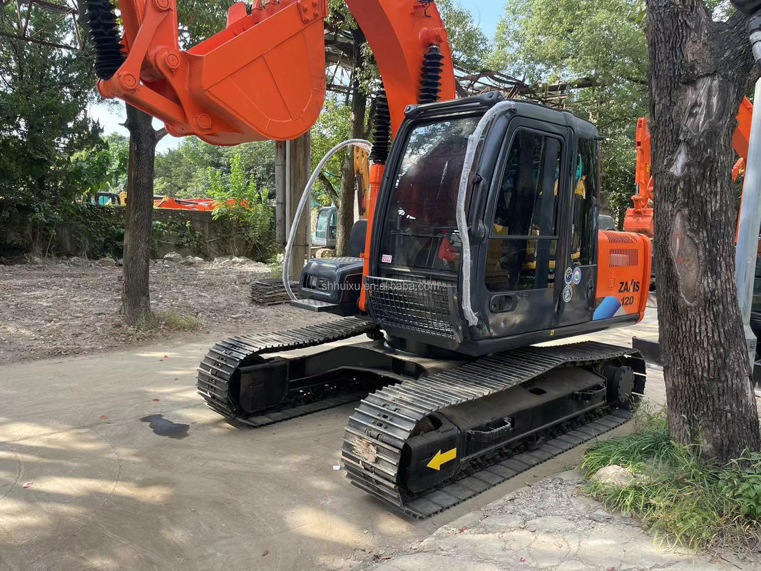 12000kg Zx120 Χρησιμοποιούμενος εξορυκτής Hitachi δεύτερο χέρι με πρωτότυπη μπογιά 0,51m3
