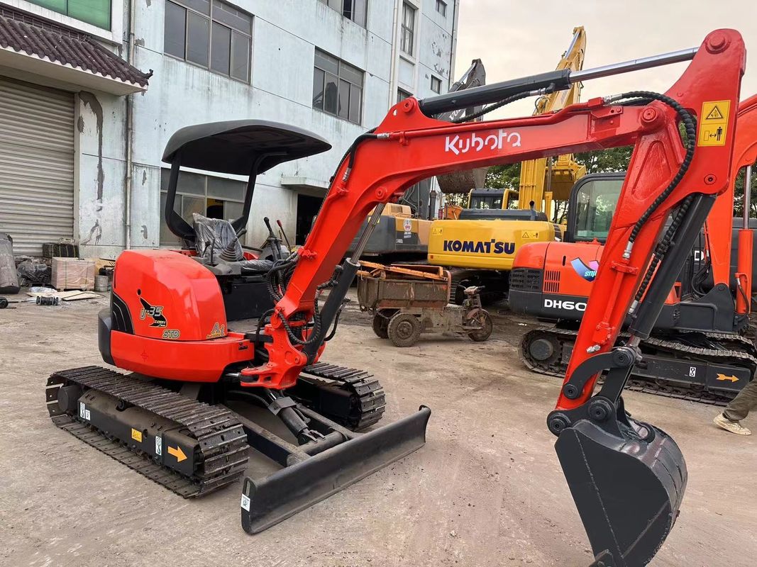 0.15m3 Bucket Red Color Μίνι Χρησιμοποιημένο Εκσκαφέα Kubota U35 Χρησιμοποιημένο Μίνι Εκσκαφέα