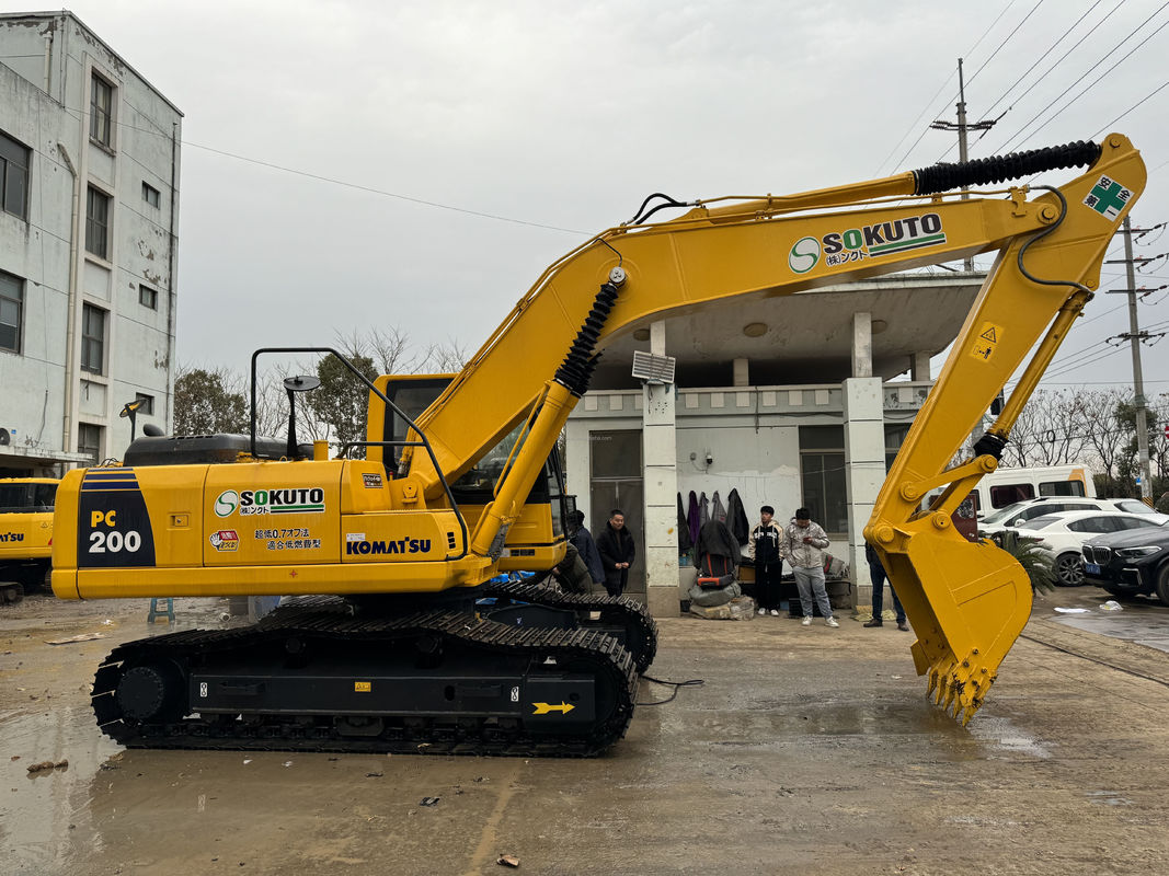 20 τόνων μεταχειρισμένη σκάφτρα Komatsu PC200 Excavator Crawler Type